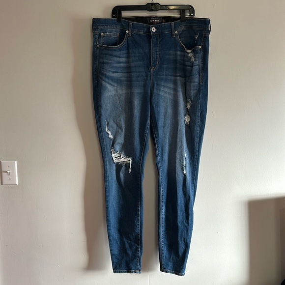 Torrid distressed skinny jeans jeggings size 22XT 22 tall - Picture 1 of 5